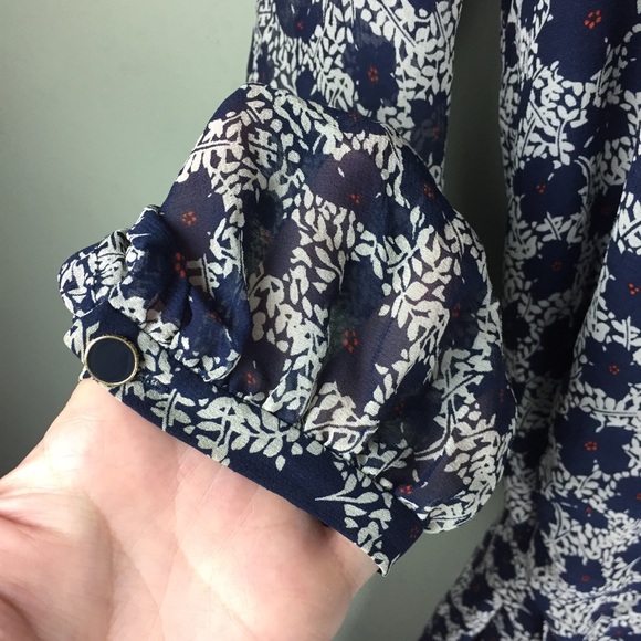 Tory Burch Lisa Silk Floral Keyhole Dress Size 6 - Picture 10 of 14